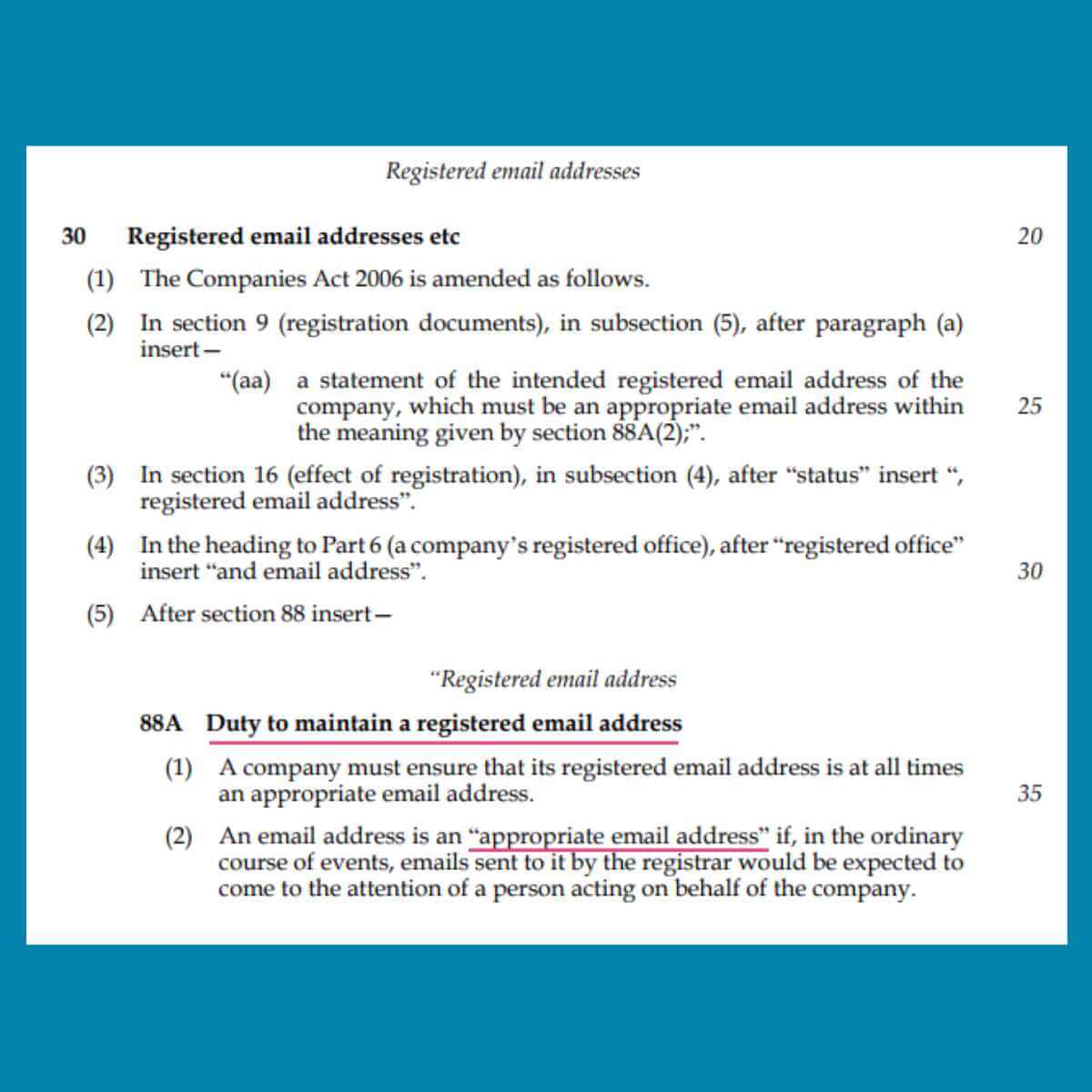 registered email address provision in Economic Crime And Corporate Transparency Bill