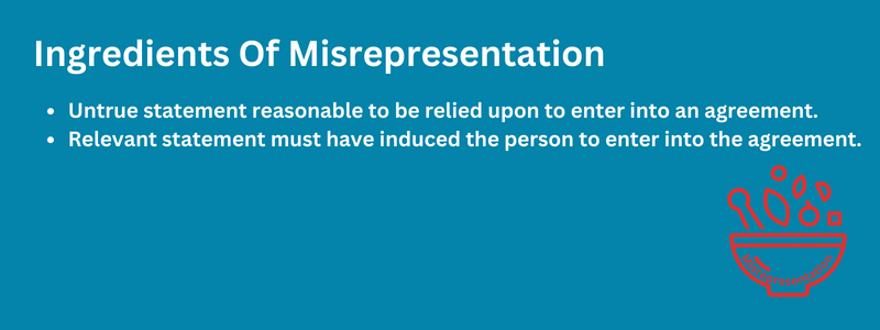 ingredients of misrepresentation