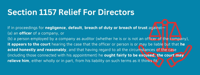Section 1157 relief for directors