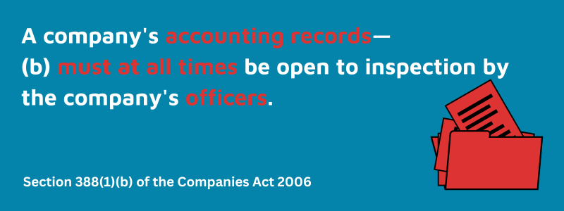 Directors Are Entitled To Accounting Records At All Times